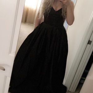 Black ball gown